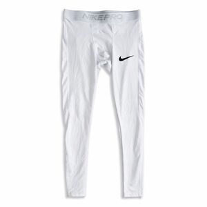 Nike Pro Dri-FIT Compression Leggings White Training Tights Size Mens Medium